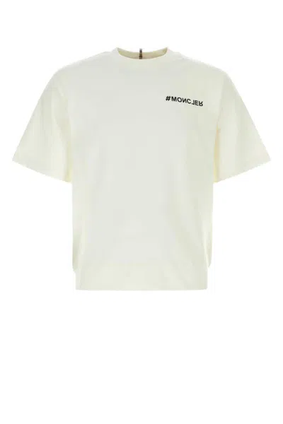 Moncler Ivory Cotton T-shirt In White