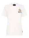 Moncler White Logo Patch T-shirt In White