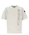 Moncler Logo Patch Cotton Graphic T-shirt In White