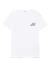 Moncler T-shirt With Double Logo Patches In White