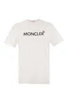 Moncler T-shirt With Flocked Cotton Logo In Multi