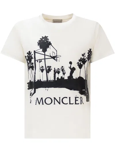 Moncler Kids' T-shirt With Logo In White