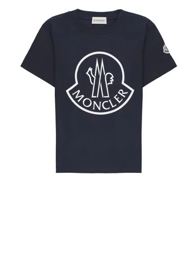 Moncler Kids' T-shirt With Logo In Black