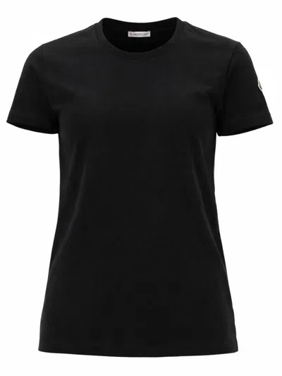 Moncler T Shirt With Logo In Black