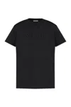 Moncler Crew Neck Cotton T-shirt In Black