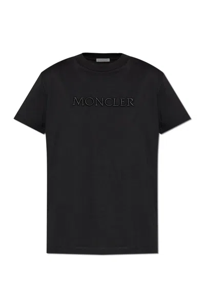 Moncler T-shirt With Logo In Black