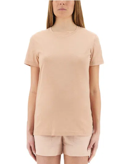 Moncler Logo-print Cotton T-shirt In Neutral