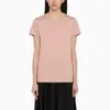Moncler Pink Jersey Logo Patch T-shirt In Pink