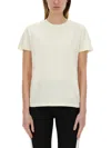 Moncler White Cotton Embroidered Logo T-shirt In White