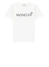 Moncler White T-shirt For Kids With Logo In White