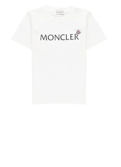 Moncler Kids' T-shirt With Logo In White