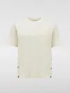 Moncler Women White Cotton T-shirt In White