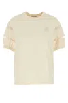 Moncler T-shirt Mit Logo-patch In Yellow