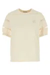 Moncler T-shirt Mit Logo-patch In Yellow