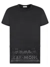 Moncler Black Lace Jersey T-shirt In Black
