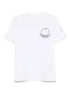 Moncler Men Logo Cotton T-shirt White In White