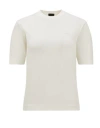 Moncler Round Collar Cotton T-shirt In Black