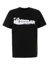 Moncler Spray-print Cotton T-shirt In Black