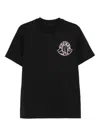 Moncler Logo-embellished Jersey T-shirt In Black