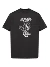 Moncler Cotton T-shirt Featuring Graphic Print In Black