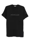 Moncler Logo Crewneck T-shirt In Black