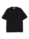 Moncler Crew Neck Ribbed Short Sleeves In Multicolor