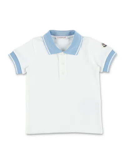 Moncler T Shirts And Polos White In Blue