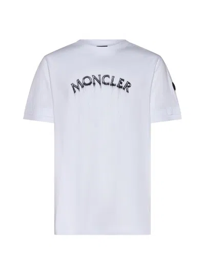 Moncler Logo印花棉t恤 In White
