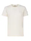 Moncler Logo-embroidered Cotton T-shirt In White