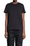 Moncler Black T-shirt With Embroidered Logo On The Front And Logo Patch On The Sleeve In Cotton Woma In Multi