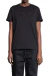 Moncler Black T-shirt With Embroidered Logo On The Front And Logo Patch On The Sleeve In Cotton Woma In Multi
