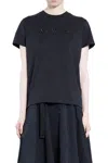 Moncler Black T-shirt With Embroidered Logo On The Front And Logo Patch On The Sleeve In Cotton Woma In Multi