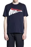 Moncler Crewneck Graphic Print Short Sleeves T-shirt In Blue