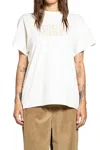 Moncler Logo Patch Cotton T-shirt In Sand