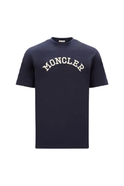 Moncler T-shirts & Tops In Blue