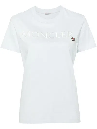 Moncler T-shirts & Tops In Pastelblue