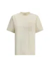 Moncler Women T-shirt With Side Slits In Beige