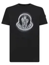 Moncler Blurred Logo T-shirt In Black