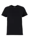 Moncler Biologic Cotton T-shirt With Embroidered Logo In Black