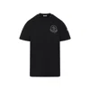 Moncler Logo Embroidered Crew Neck T-shirt Patch In Black
