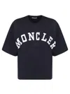 Moncler Woman T-shirt Midnight Blue Size M Cotton In Blue