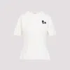Moncler Fitted Nude Cotton T-shirt With Tailored Sides