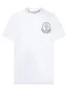 Moncler Men Cotton Pack Of Three Logo Patch T-shirts In White