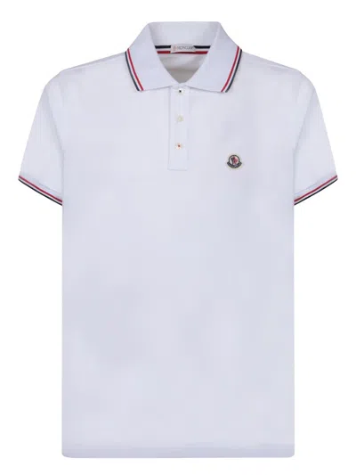 Moncler Logo White Polo Shirt