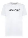 Moncler T-shirt With Flocked Cotton Logo In White
