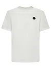 Moncler Vertical Back Logo Cotton T-shirt In White