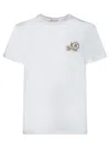 Moncler Double Logo Patch Cotton T-shirt In White