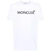 Moncler T-shirt With Flocked Cotton Logo In White