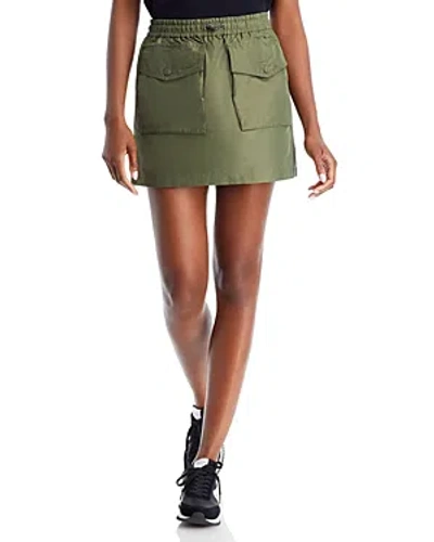 Moncler Taffeta Cargo Skirt In Green