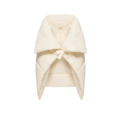 Moncler Taffeta Padded Cape, Women, White, Size: One Size